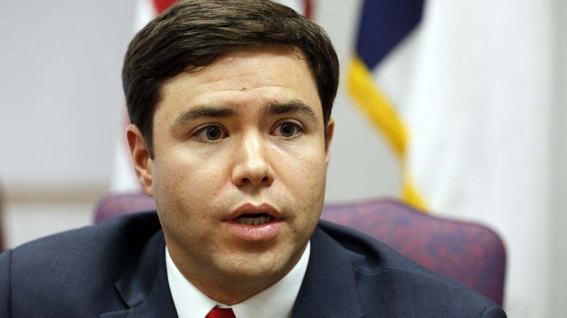 N.C. State Superintendent of Public Instruction Mark Johnson oversaw the layoffs of 40 employees, forced by budget cuts handed down by the legislature.