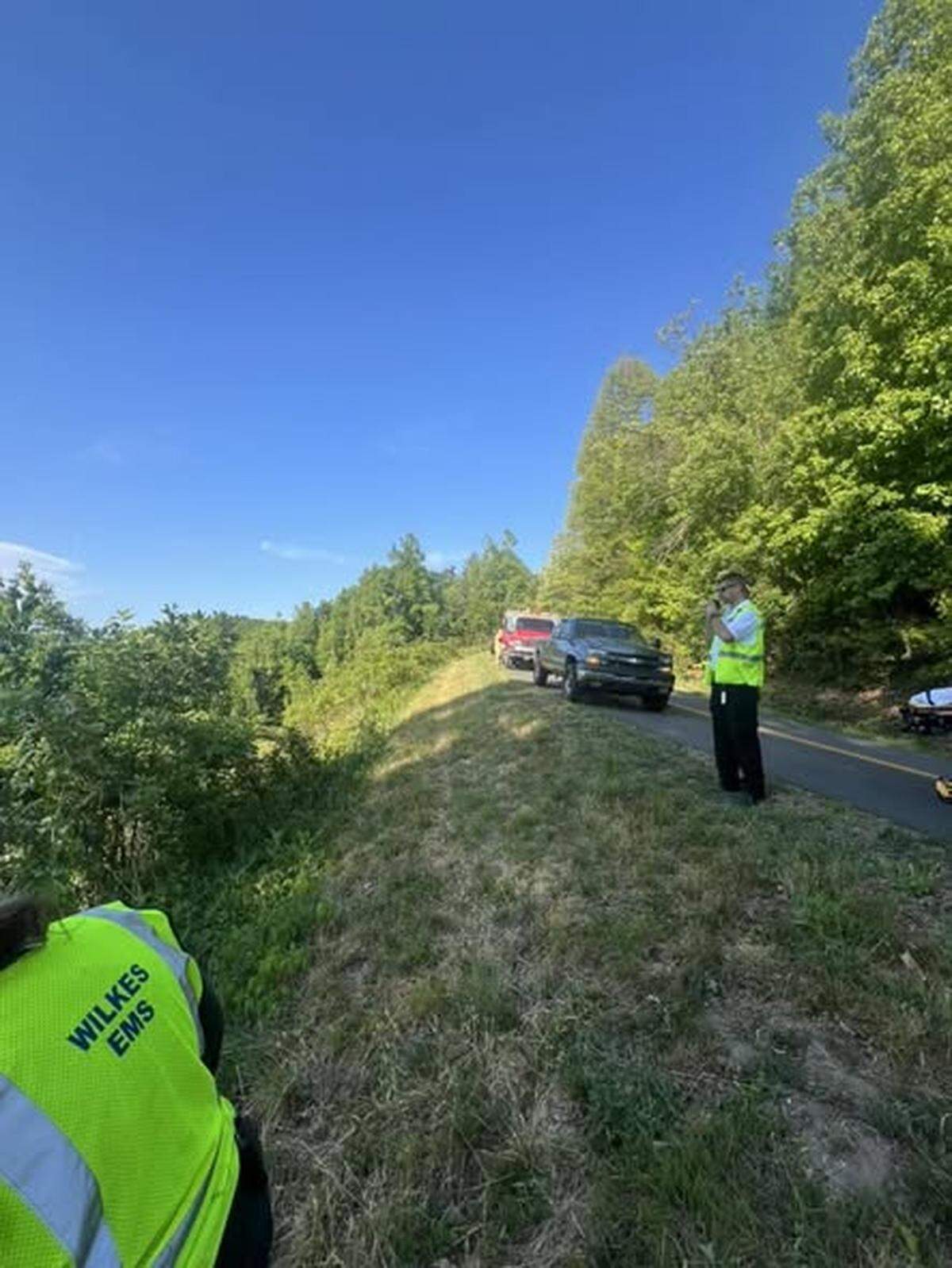 Firefighters rescued a driver who crashed and plummeted 200 feet off the Blue Ridge Parkway on Saturday, May 16, 2026.