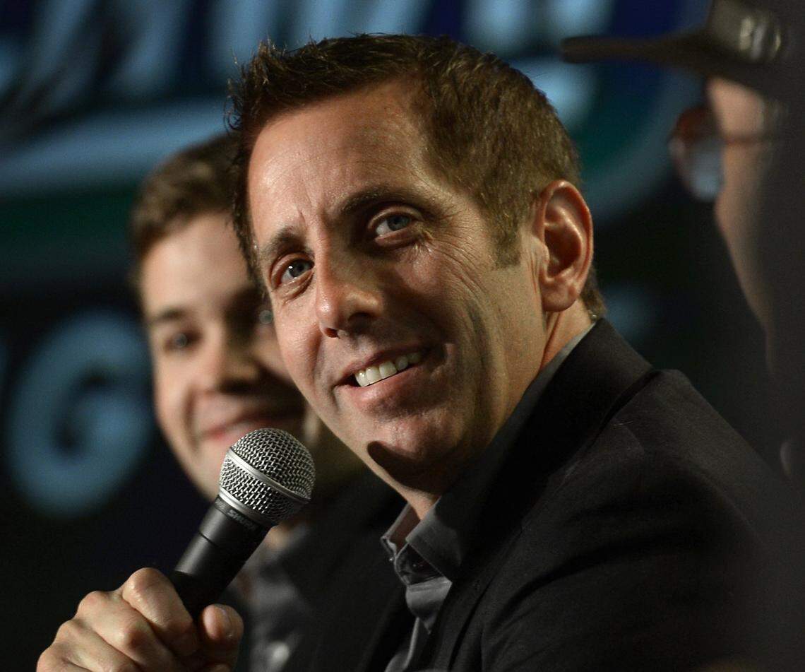 NASCAR Sprint Cup Series Greg Biffle smiles as he responds to a question during the Charlotte Motor Speedway Media Tour on Wednesday, January 28, 2015 at the Charlotte Convention Center in Charlotte, N.C.
