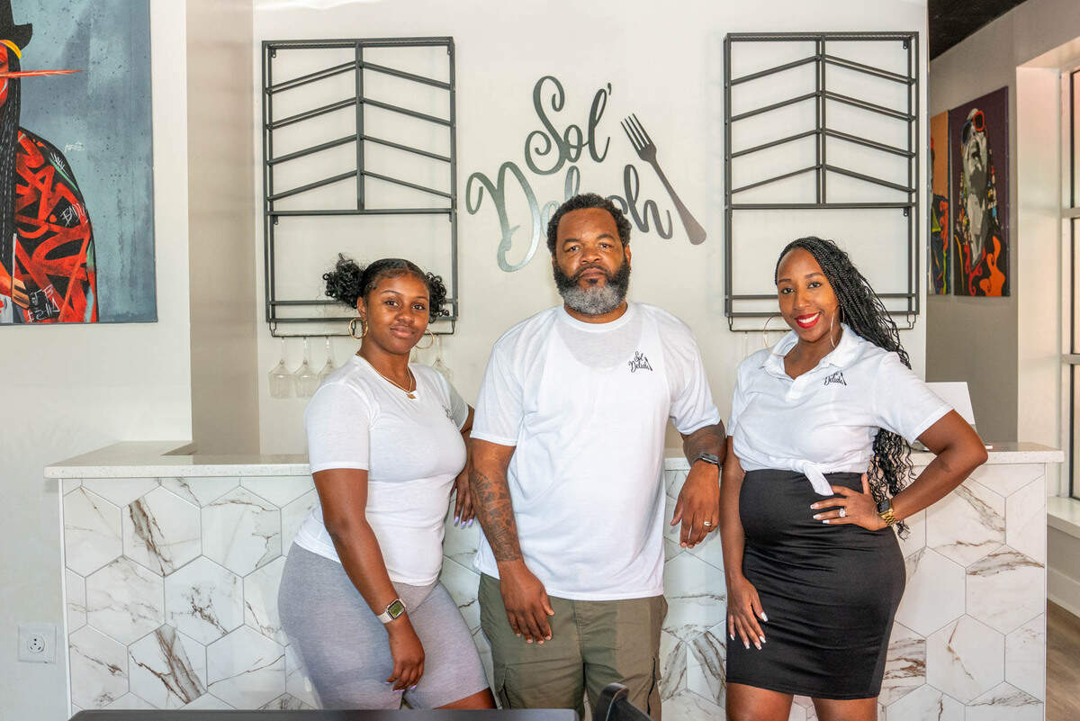 Des Higgins, Latell Brice and Marilyn Brice of Sol’Delish CLT.