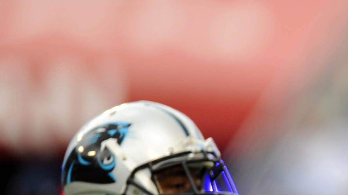 Carolina Panthers wide receiver Devin Funchess (17) smiles during warmups prior to playing the Tennessee Titans at Nissan Stadium in Nashville, TN in their pre-season game on Saturday, August 20, 2016.
