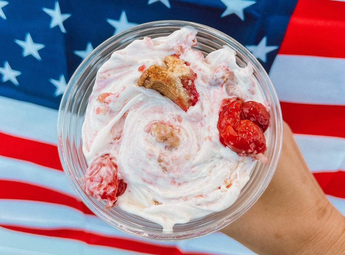 Andy’s Frozen Custard is celebrating Election Day with a special cherry pie concrete.