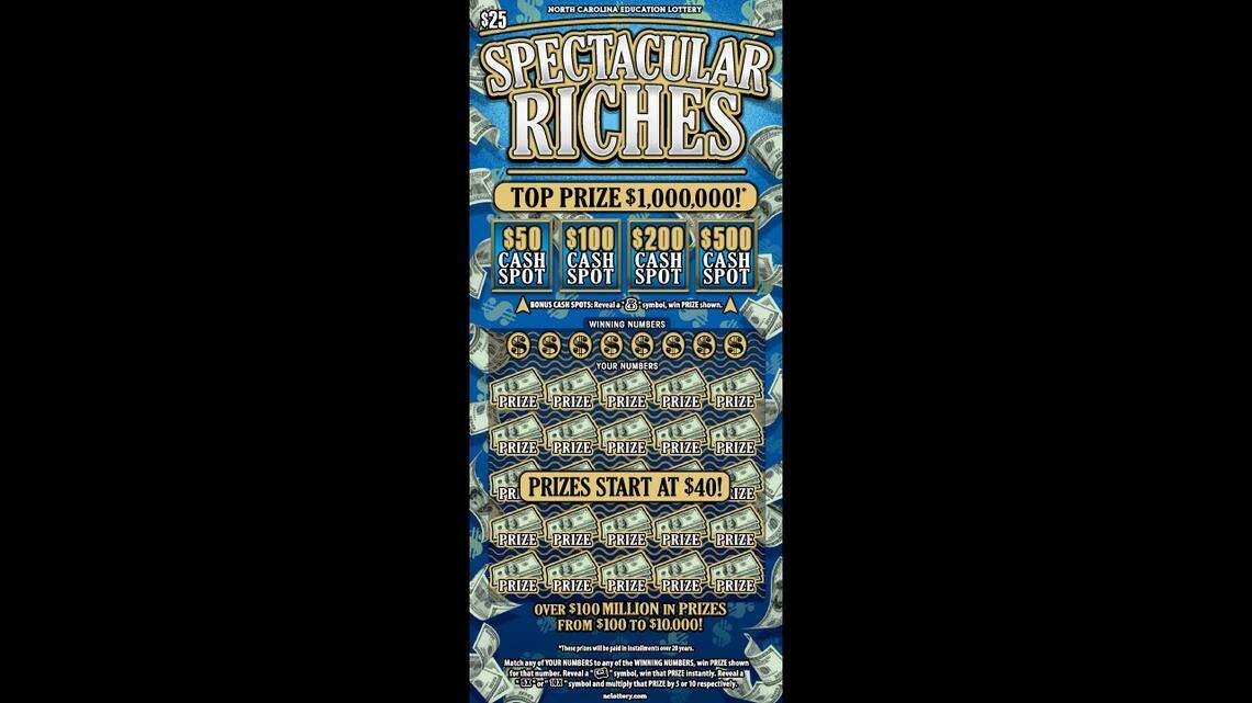 Marcia Finney of Shelby beat odds of 1 in 4.26 million to win $100,000 in the Spectacular Riches scratch-off game, NC lottery site says.