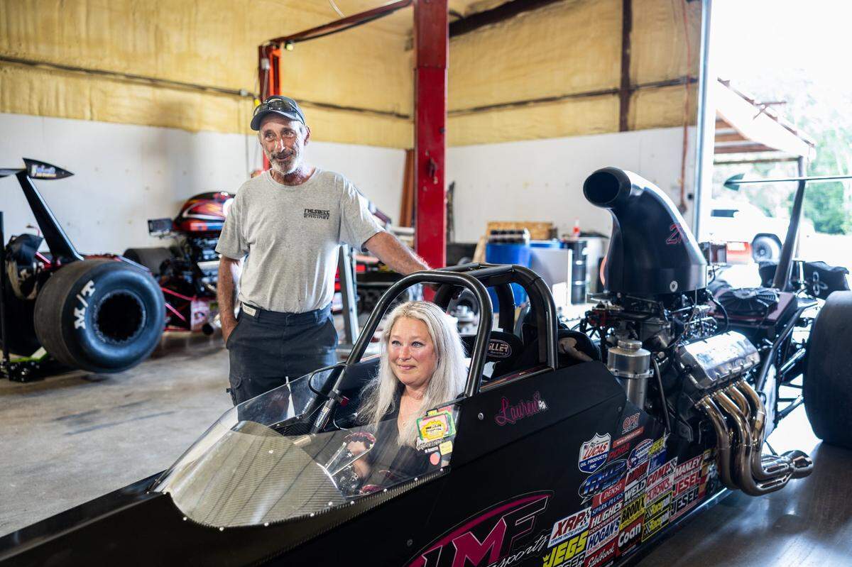 “I’ve always been real close with my mom, but I wasn’t very close with my dad at first when I was younger, ‘cause he was always working,” Lauren Freer says of her dad, Paul. “He owned a plumbing business, so he worked a lot. And then once we started racing, that was when I got real close with my dad.”