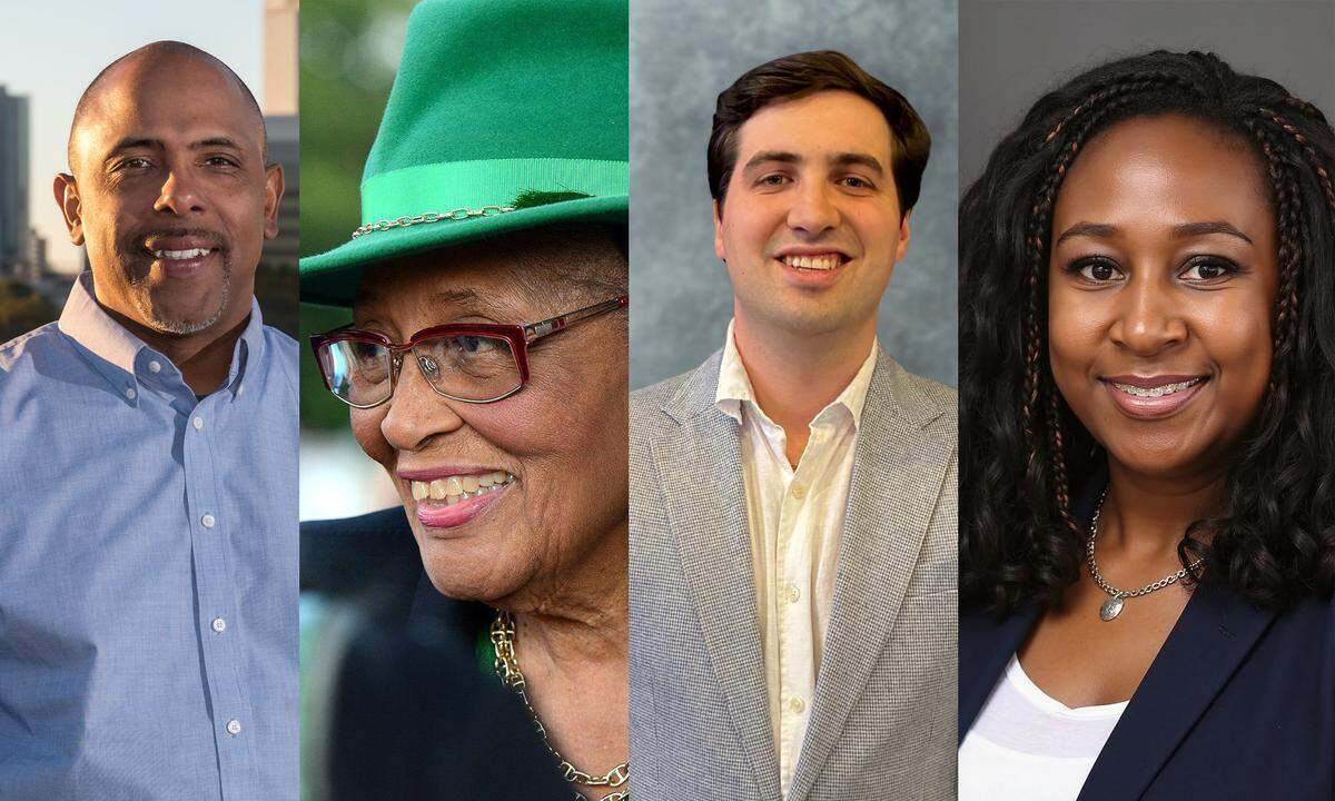 Candidates for the 12th Congressional District include, from left, Republican Addul Ali, Democratic incumbent Alma Adams, Republican Jack Codiga and Democrat Monaca Maye Williamson.