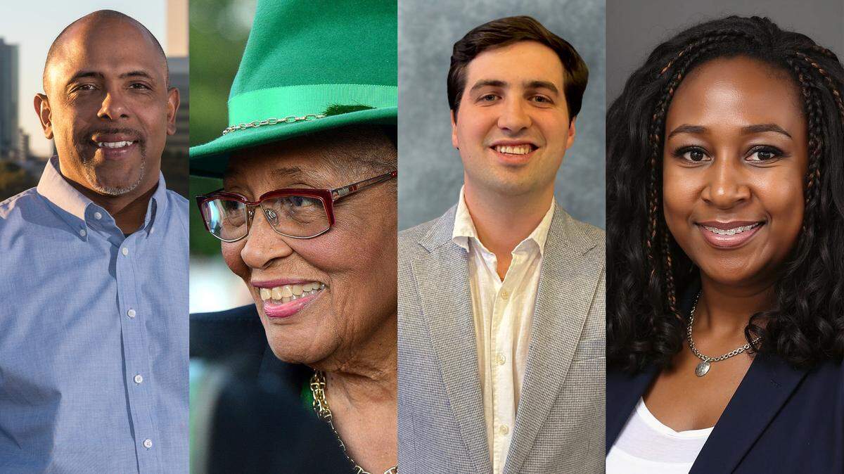 Candidates for the 12th Congressional District include, from left, Republican Addul Ali, Democratic incumbent Alma Adams, Republican Jack Codiga and Democrat Monaca Maye Williamson.