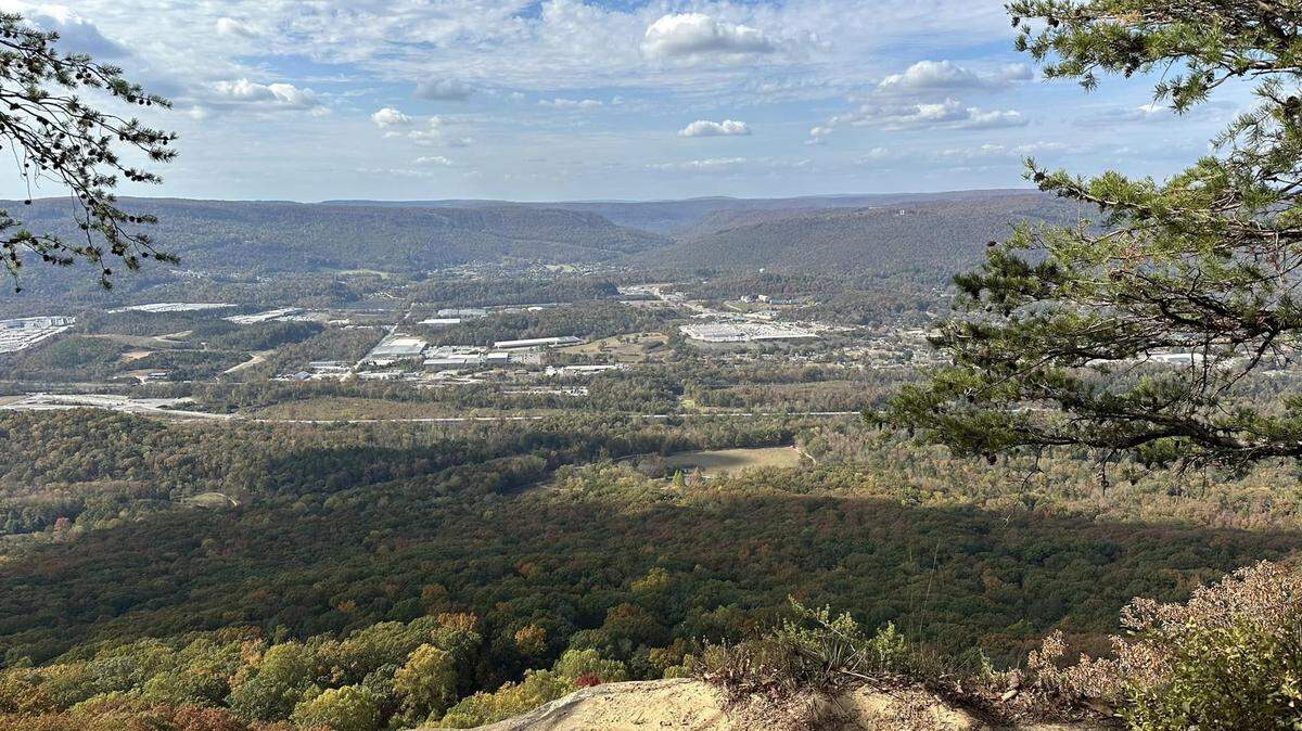 Fire rescue crews rolled a woman to safety after a 30-foot fall off the edge of a bluff on Lookout Mountain near Chattanooga, Tennessee.