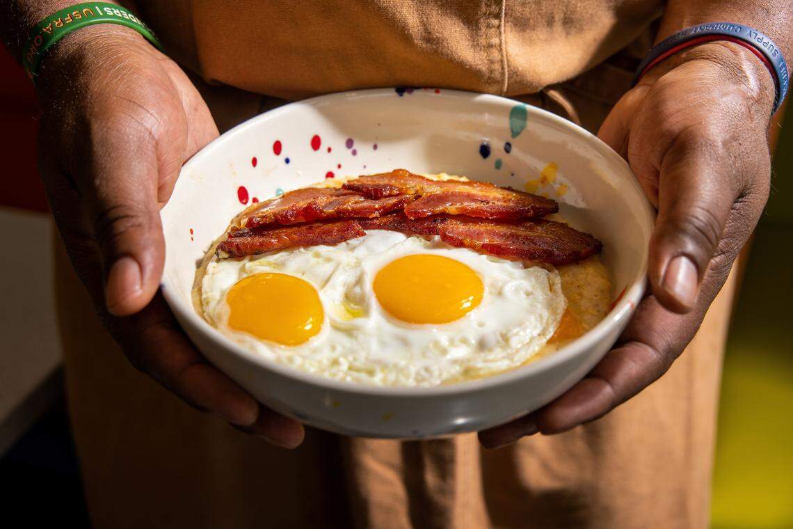 A breakfast bowl from Uptown Yolk.