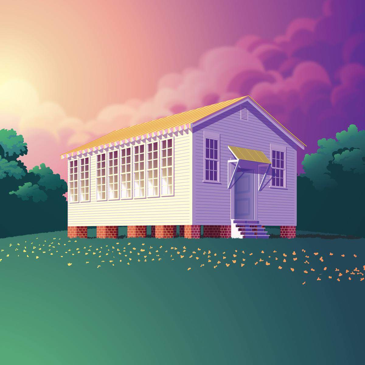 An artists’ rendition of what the Siloam School once looked like and what it could look like again when it is restored.