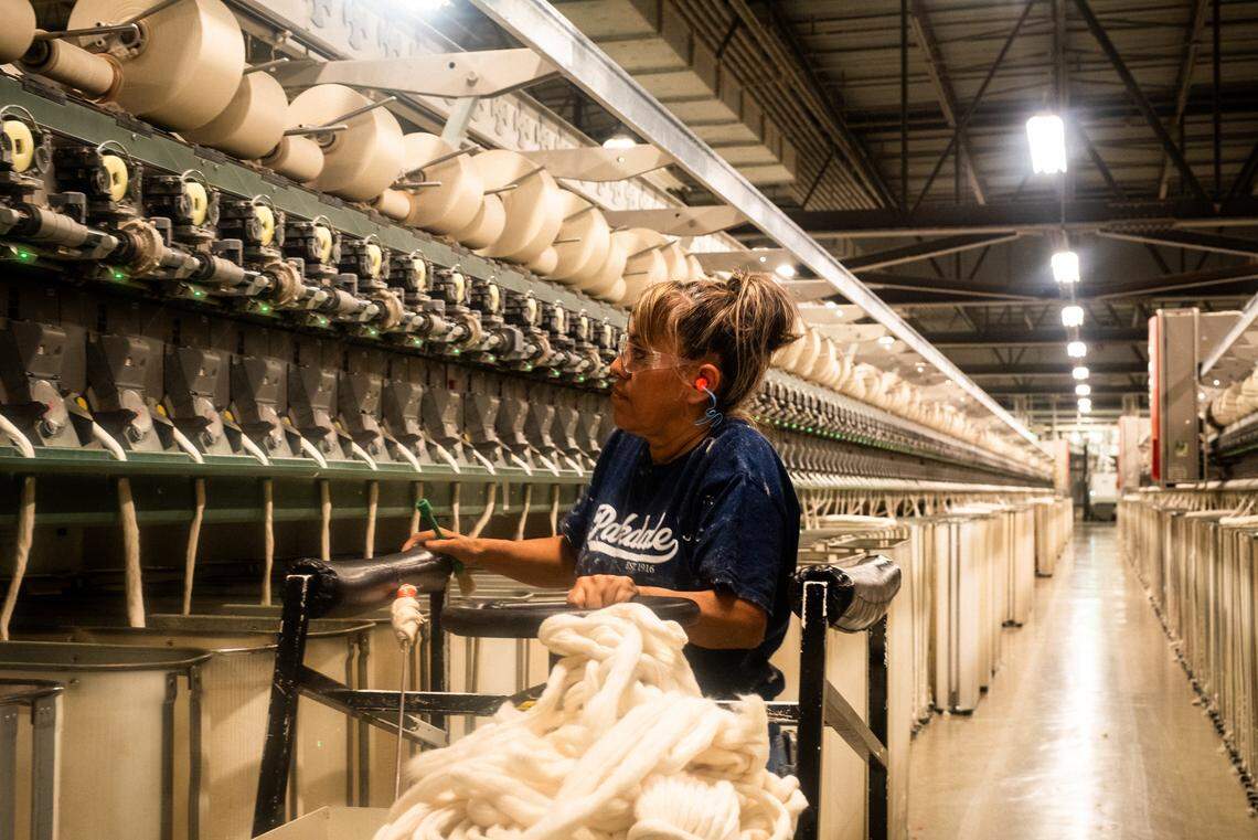 Parkdale Mills’ roots in Gastonia stretch back over a century. Seen here in this June 2025 file photo is a Parkdale worker in Gaffney, S.C.