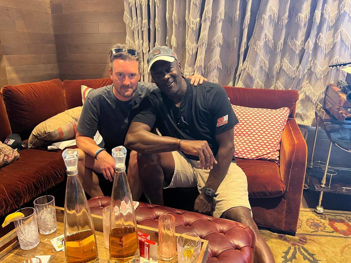 Eric Church, left, with Michael Jordan.