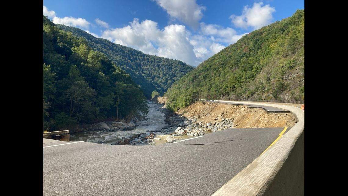 Fire department officials say the vehicle drove around “the large orange and white ‘Road Closed’ signage and concrete barriers” and ran out of pavement near mile marker 3.5.