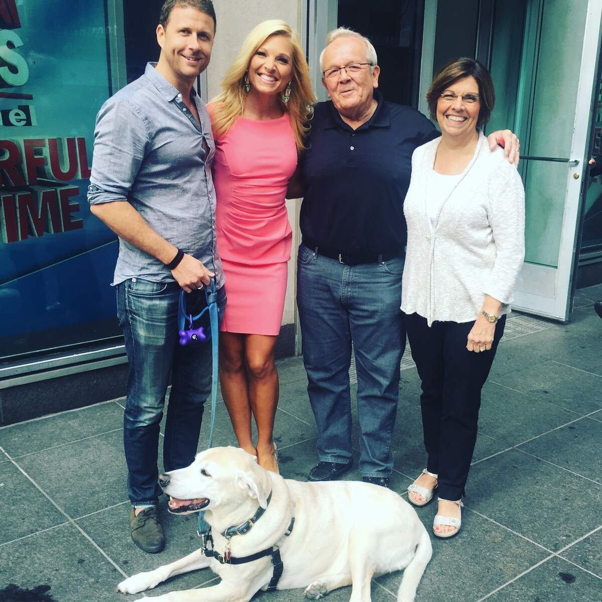 Anna Kooiman, with her husband, Tim, and her parents, Wally and Susan, photographed in New York City in 2016 after her last show as a full-time anchor for Fox News.