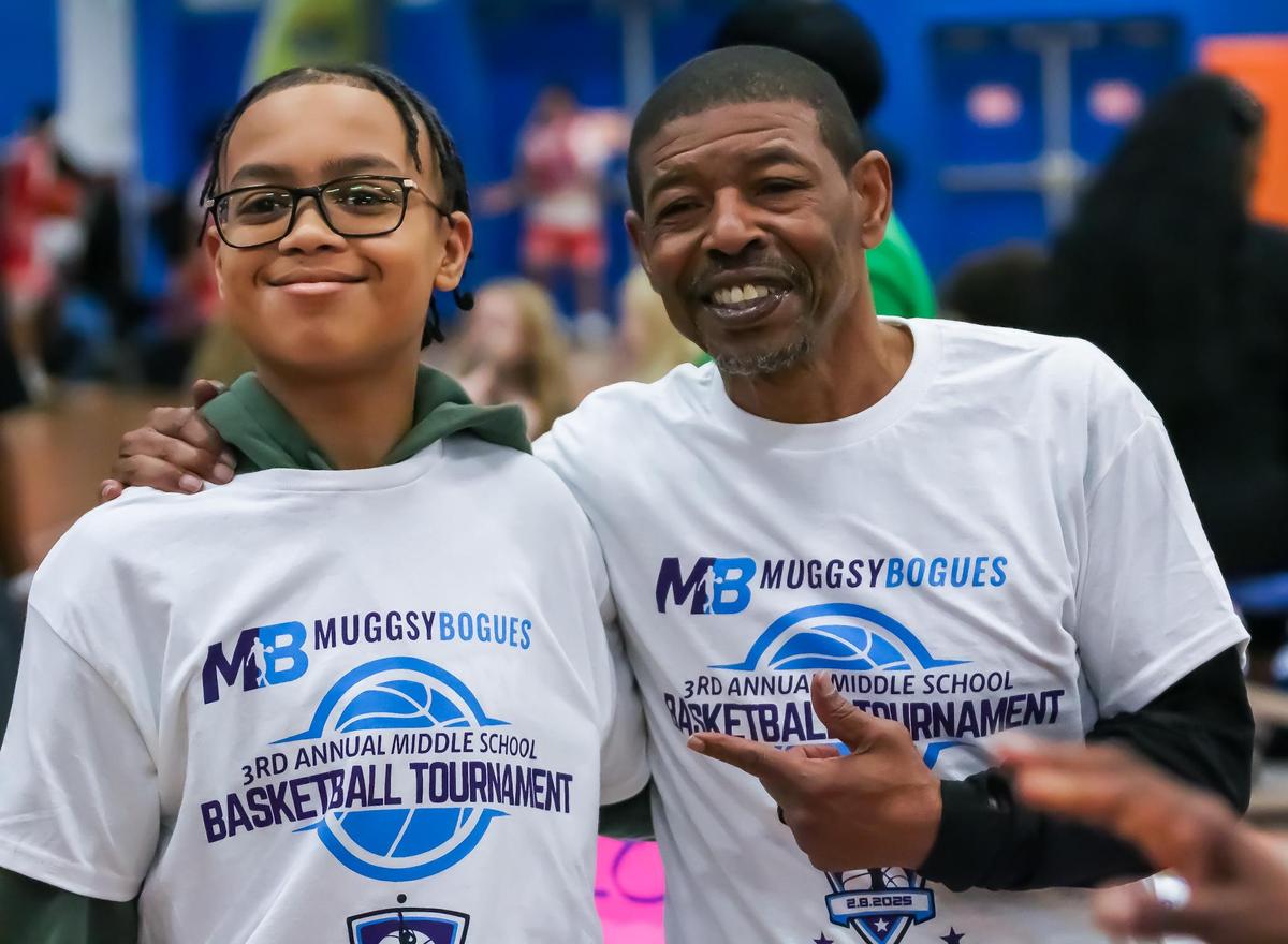 Basketball legend and retired basketball icon Muggsy Bogues teaches the next generation the fundamentals of success at the Muggsy Bogues’ middle school basketball tournament at Carolina Courts in Indian Trail, NC