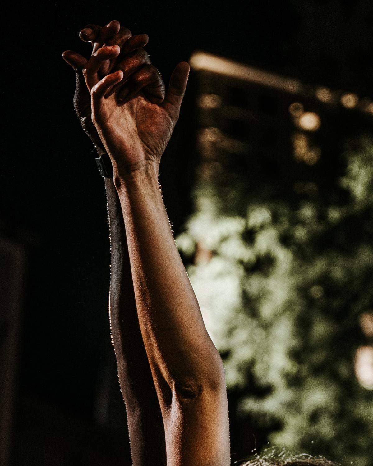 Asa Kryst’s image of two interlocked hands was featured in Amazon’s 35-day billboard campaign in Los Angeles. The photo, called “Hands of Unity,” was taken at a June 4 protest in uptown Charlotte. Someone from Amazon saw it on social media and contacted Kryst about licensing the image for more than eight billboards.