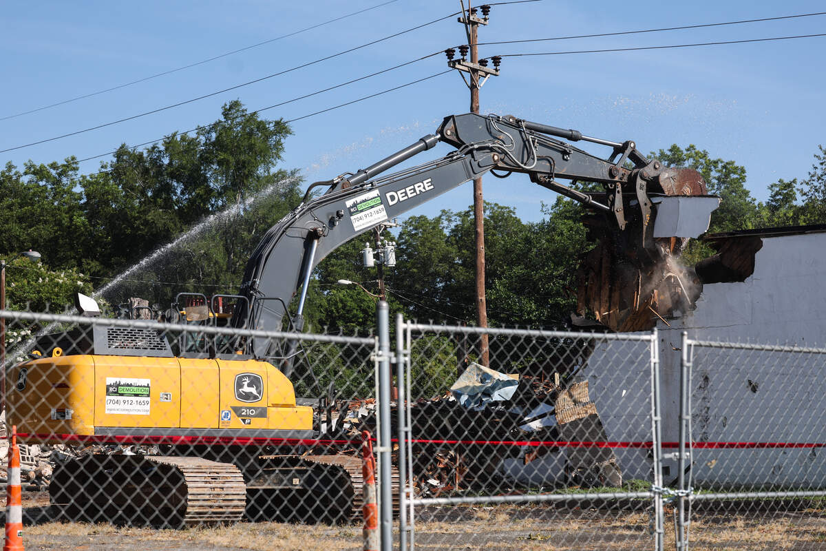 The Excelsior Club on Beatties Ford Road stands in ruins as demoliton nears completion in Charlotte on Thursday, July 16, 2026.