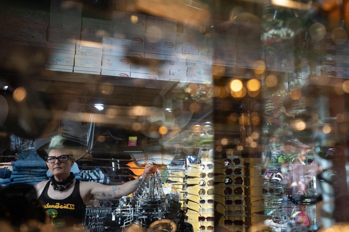 Owner of Boris + Natasha boutique shop Hope Nicholls, 62, poses for portraits at her new business location on The Plaza. Previously, her shop was more centrally located in Plaza Midwood, before rent hikes forced her to relocate.