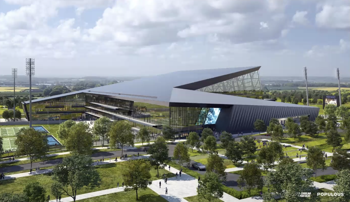 A rendering of the Panthers’ proposed headquarter facility in Rock Hill.