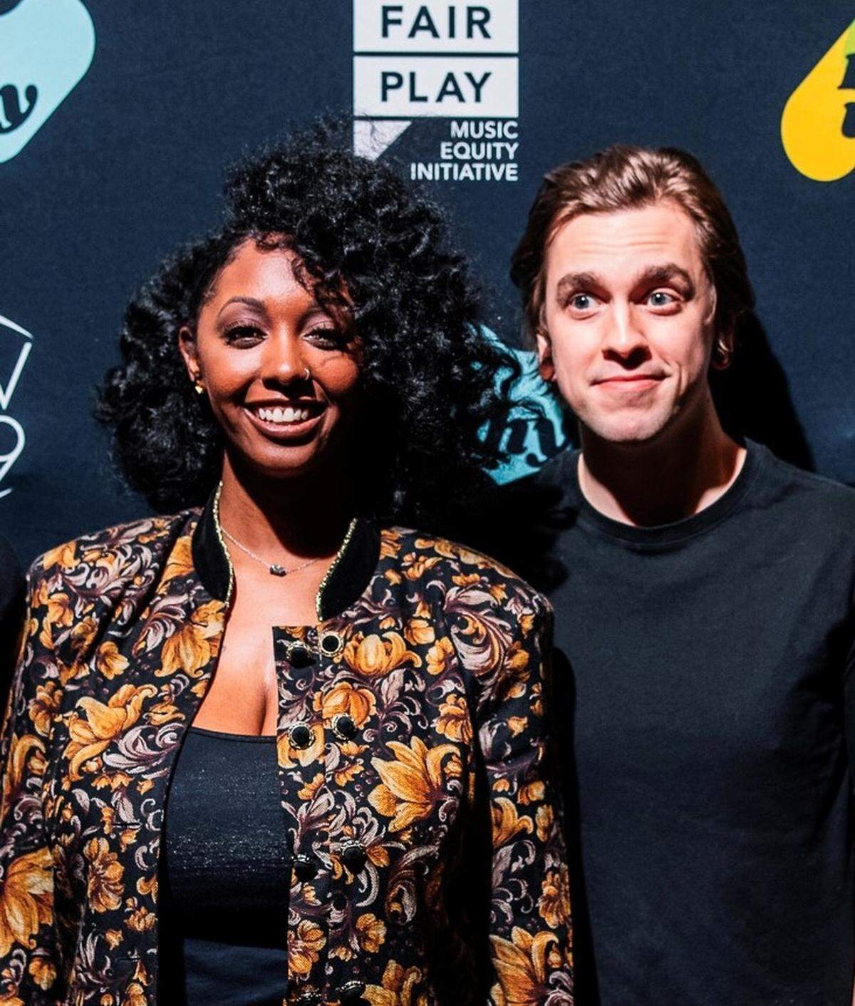 Recording artist and Dear Soul founder Arsena Schroeder with audio engineer Chris Suter at a FairPlay Music Equity event. The two met in 2016 and have been working together ever since on albums and other projects. This summer they’ll operate at music production summer camp for Charlotte kids ages 10-17.