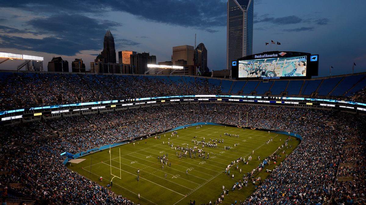 The grass surface as Bank of America Stadium will be replaced with artificial turf.
