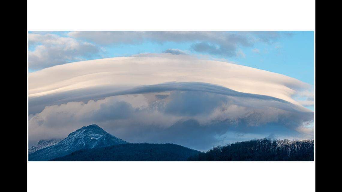 The photos were taken about 6 p.m. Jan. 26, by professional photographer Jim Magruder of Linville, who grew up hiking Grandfather Mountain.