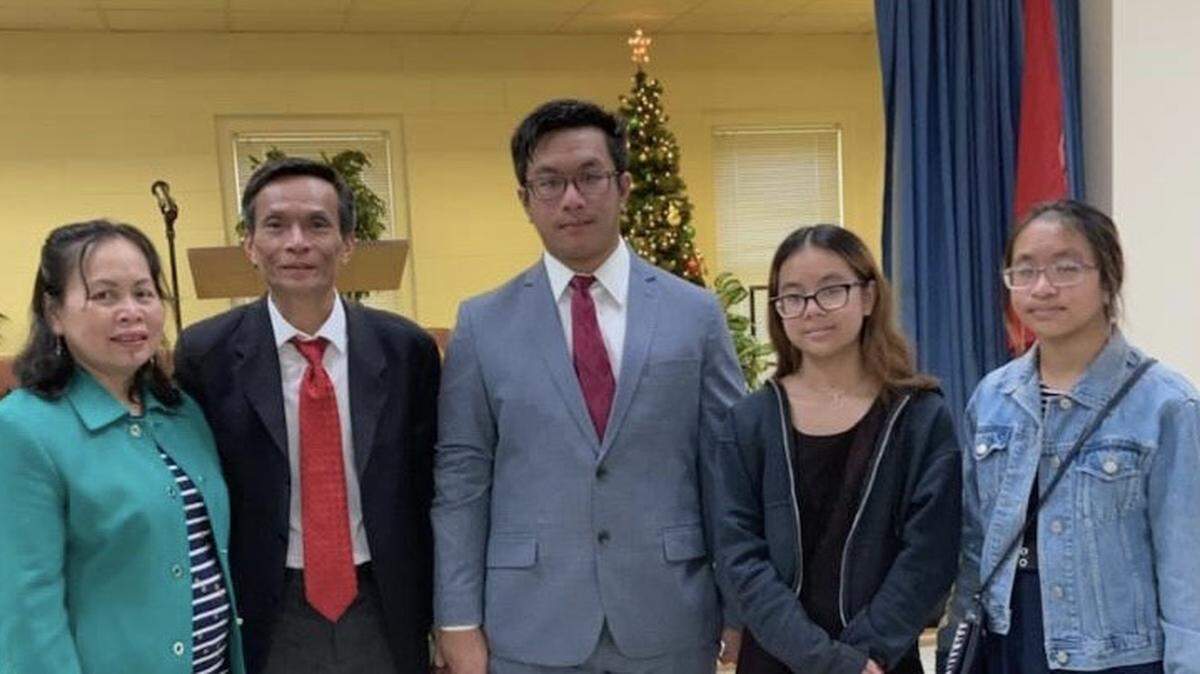 From left to right, Rath Prim, Sam Duong, Calvin Duong, Lisa Duong and Linda Duong