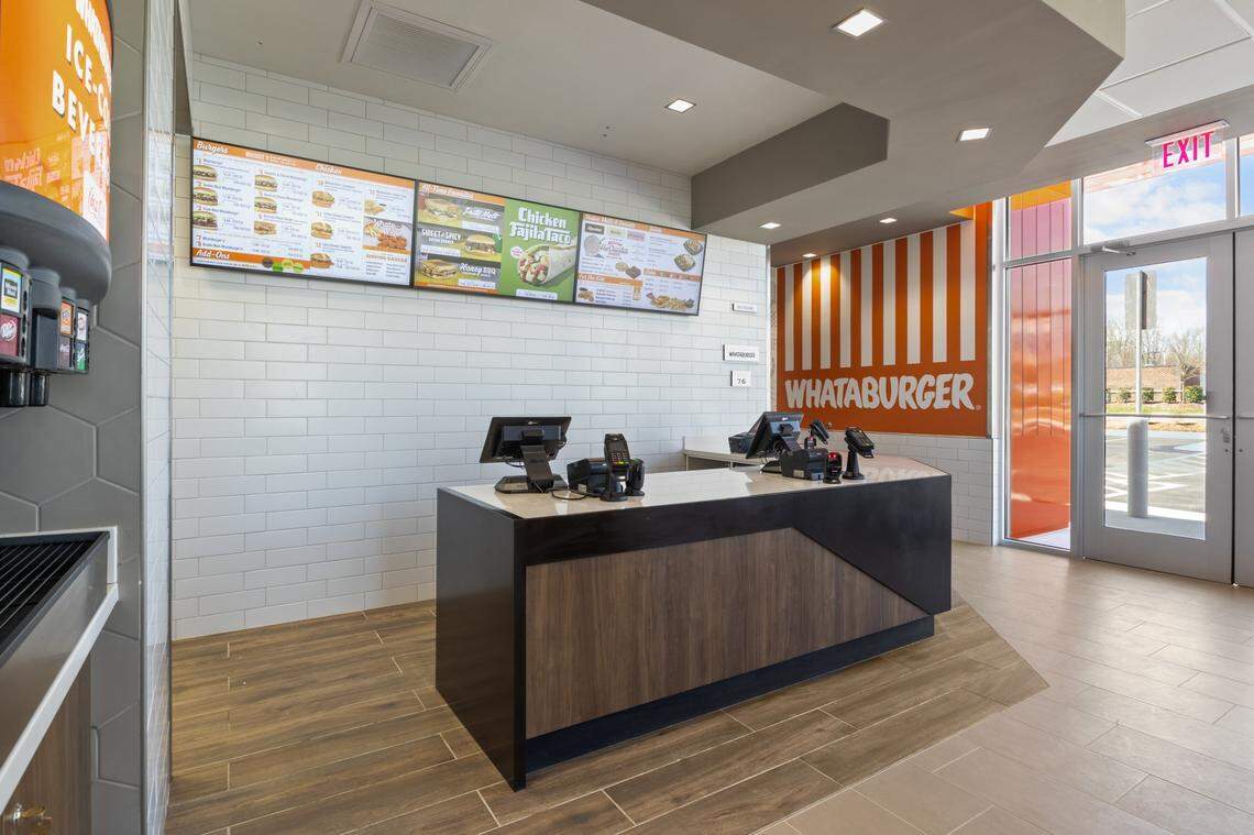 The ordering counter at Whataburger’s first North Carolina location — in Gastonia.