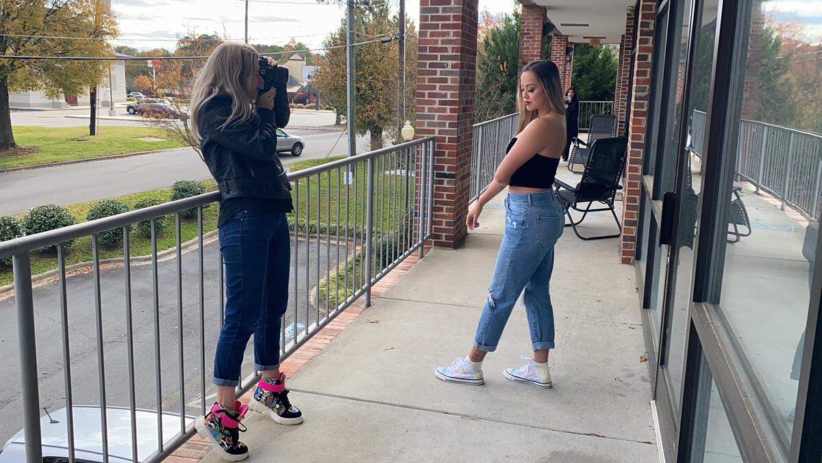 Anastasiia Terentieva, left, who was born in Ukraine, and her family are among the 162,463 foreign-born residents of Charlotte.