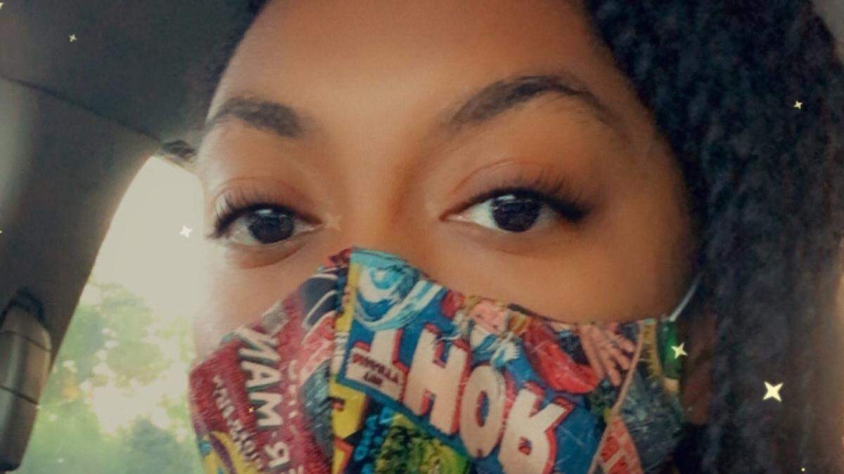 Jerra Cook is a Charlotte seamstress who owns Covers by Jay, creating masks for both adults and children.