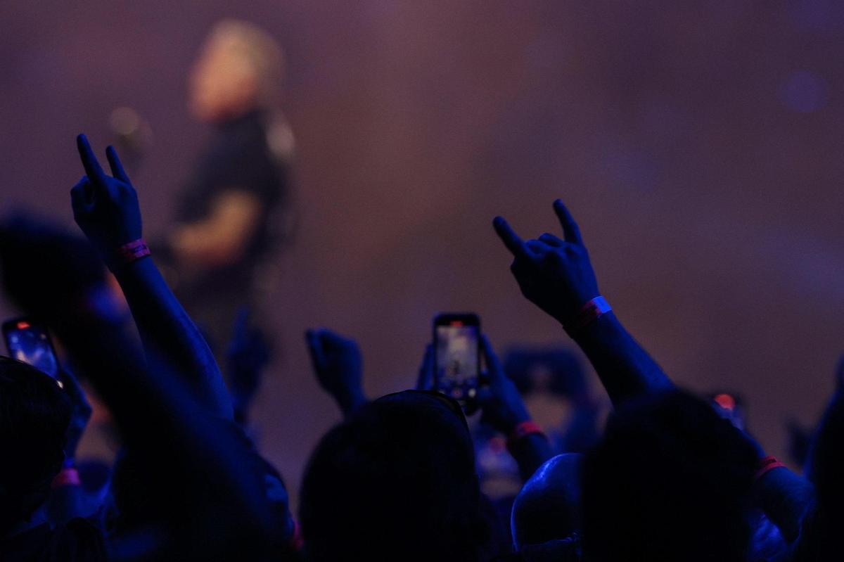 Fans cheer as Metallica performs at Bank of America Stadium in Charlotte, NC on Saturday, May 31, 2025.