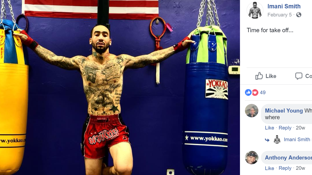 MMA fighter Imani Smith says on his Facebook page that the accusations that he flashed multiple women at a Virginia Beach shopping center are incorrect.
