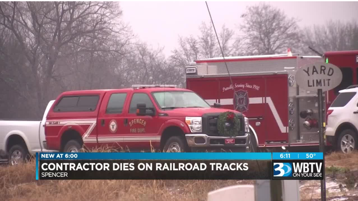 Site of the investigation into man killed after being stuck on railroad tracks in Spencer, NC. WBTV photo