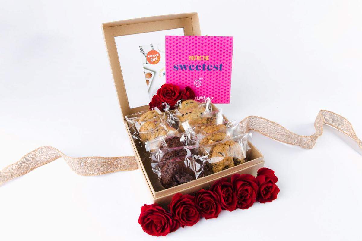 Surprise your Valentine with a box of treats from Sweet Girl Cookies.