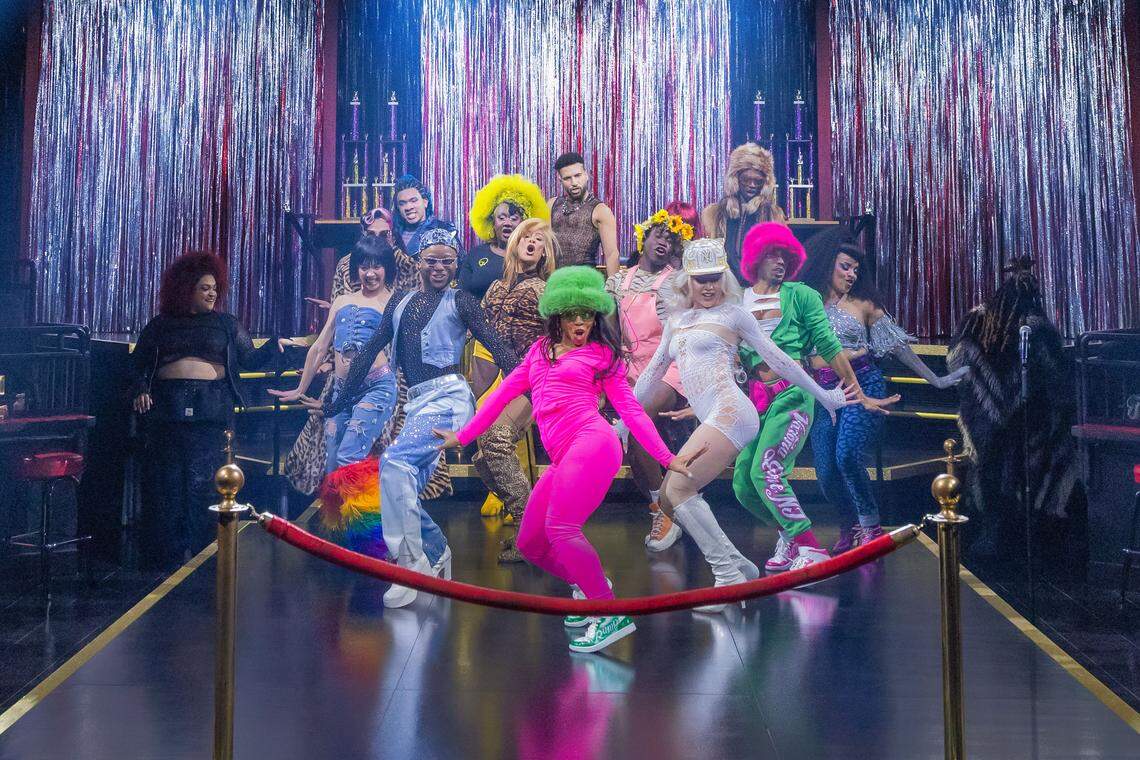 The Broadway cast of “Cats: The Jellicle Ball.” Harrisburg’s Bryson Battle is top left, in the last row, as ‘Jellylorum’.