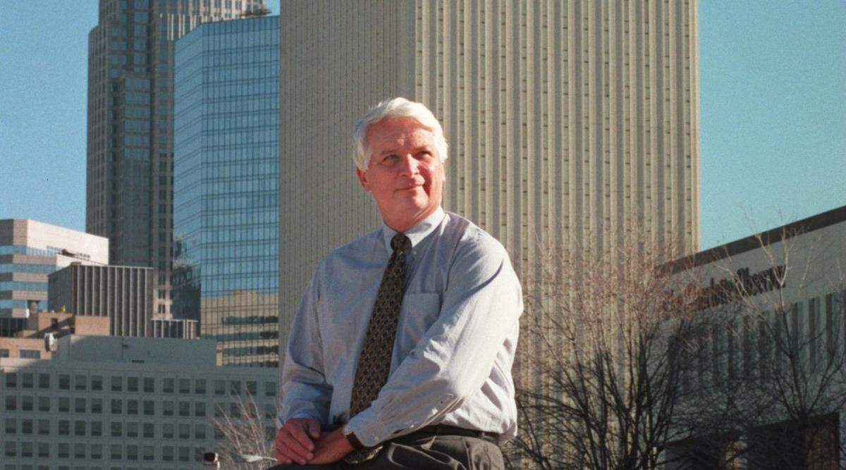 Rolfe Neill is shown here in December 1997, shortly before retiring as publisher. 
