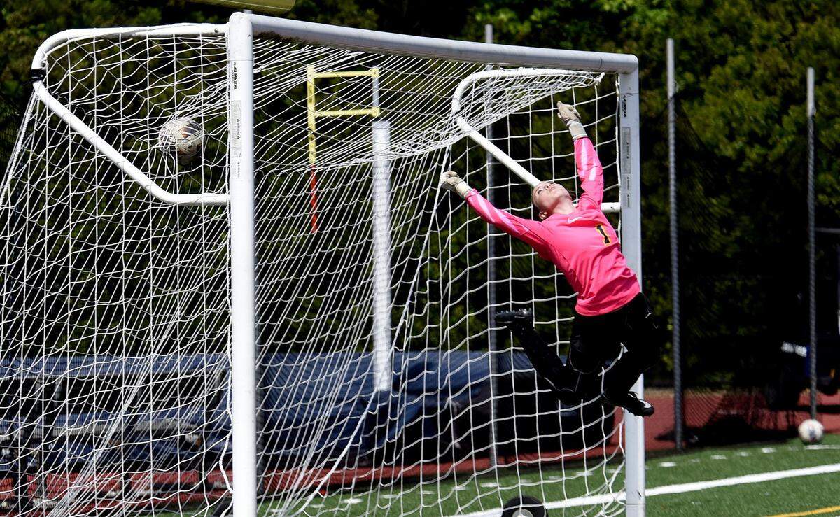 Carmel Christian’s goalkeeper, #1, Alexis Utyzuh, who was under pressure most of the game, gives up a goal in the second half to make the score 2-0 for Providence Day.The Carmel Christian Cougars traveled to Providence Day to square off against the Chargers for the NCISAA girls state soccer championship on Saturday, May 16, 2026. The two teams met in April with Providence Day triumphing 2-0. The Chargers are attempting to ring up their 12th state championship in girls soccer.