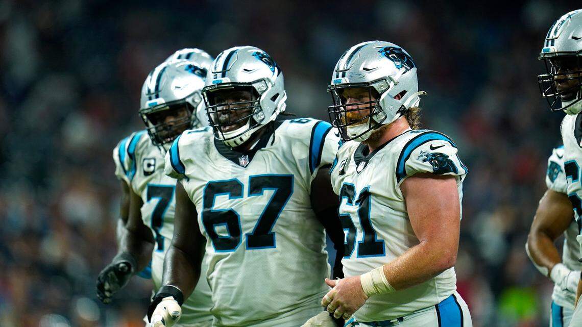 Carolina Panthers offensive lineman John Miller (67) was placed in injured reserve Wednesday.