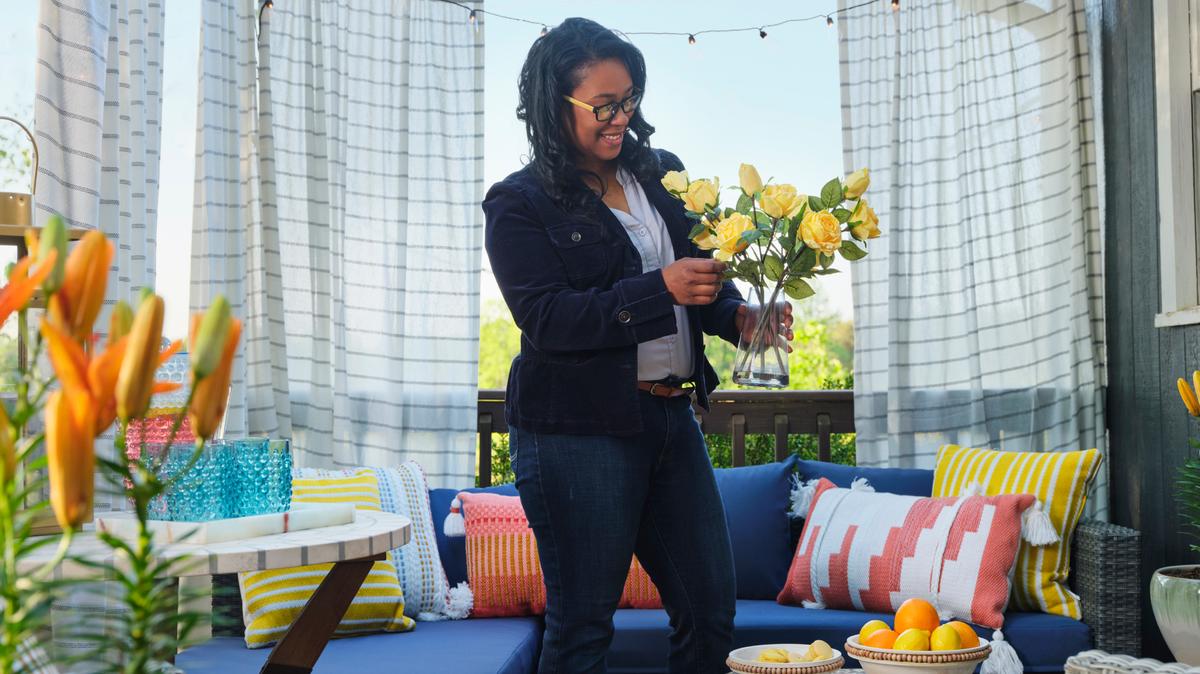 Ursula Carmona, host of the show “Table Wars: The Look for Less”, has decorated her Greensboro guest house to list on AirBnB.