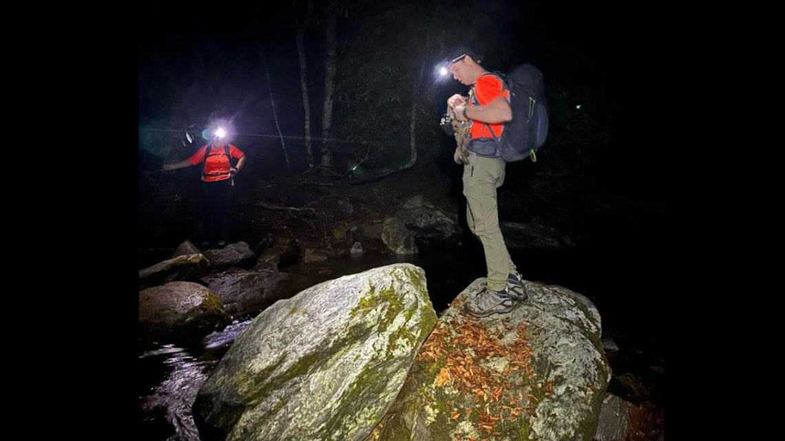 Haywood County Search and Rescue began searching trails for the fisherman on Saturday and paused the search at 3:30 a.m. Sunday, officials said.
