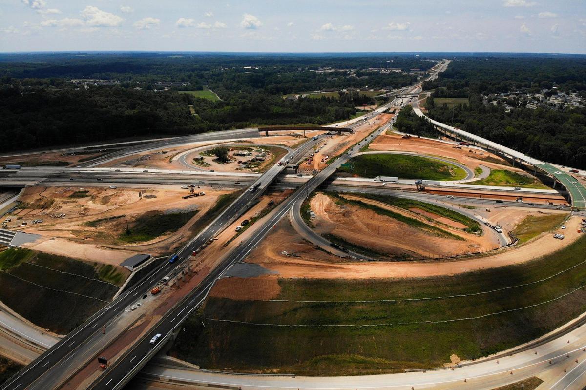 Work on the Interstate 40/Interstate 77 interchange project in Statesville, N.C., began in 2012.