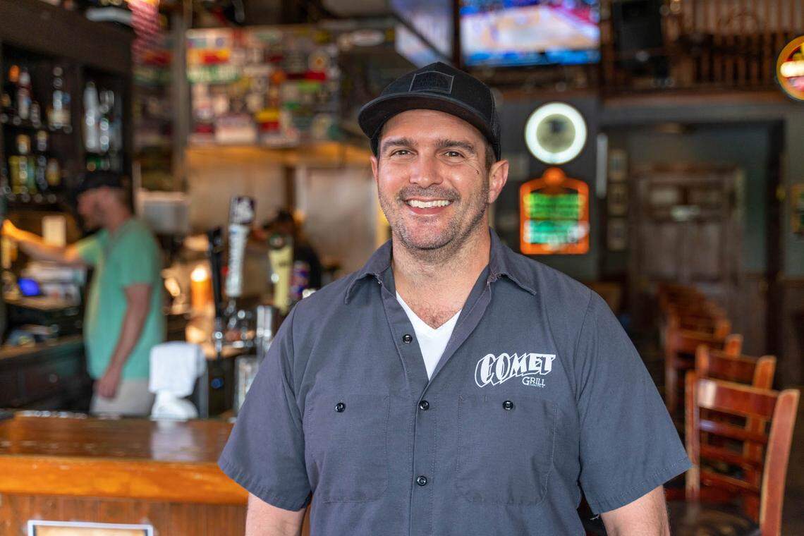 Tommy Noblet has owned Comet Grill for 20 years.