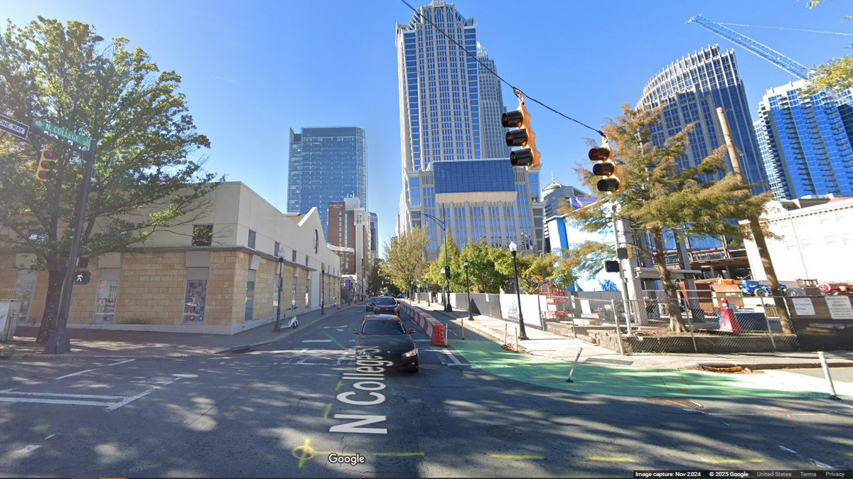 One person was killed and five others were injured by gunfire around 2 a.m. Sunday on North College Street in uptown Charlotte, CMPD says.