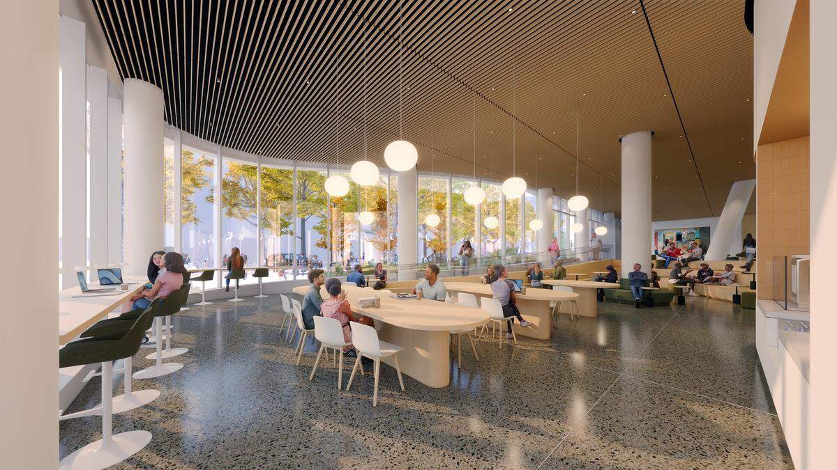The cafe that will be built on the first floor of the new Main Library in Uptown Charlotte.