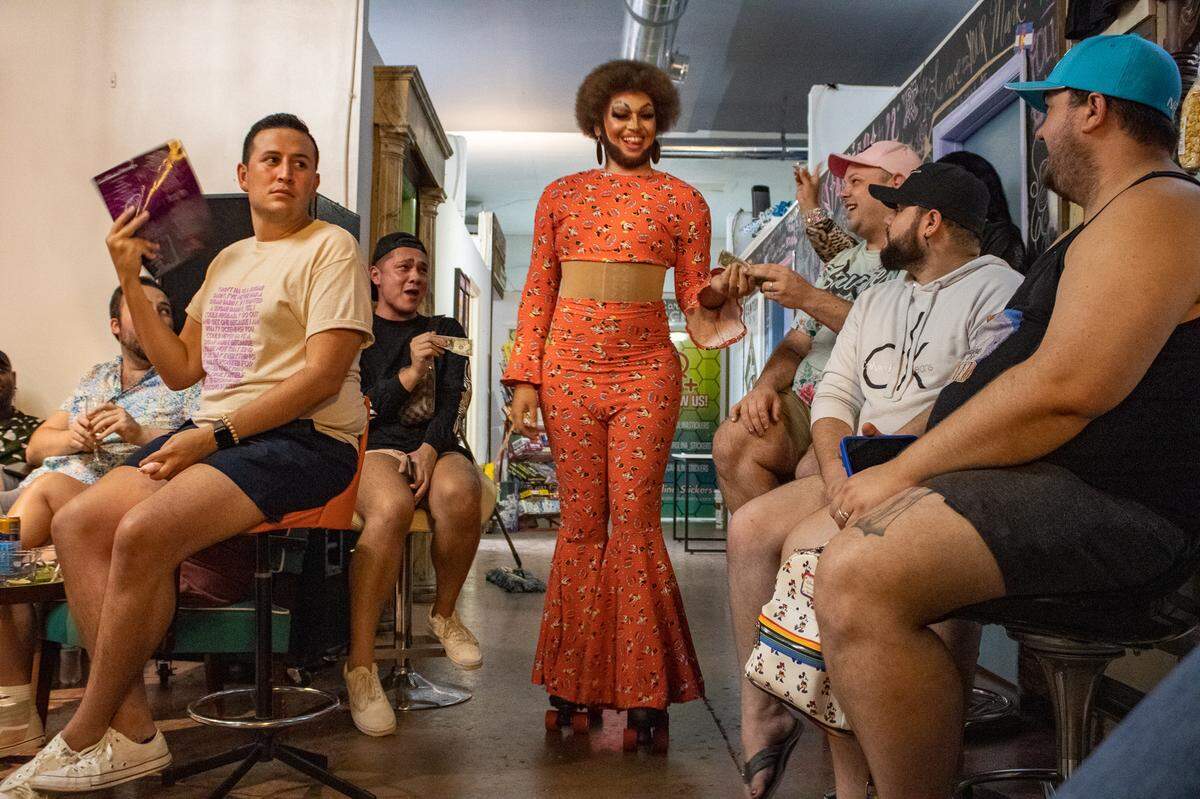 Shelby Savage, who on Instagram touts herself as “The Neon Bearded Comedy Badass of the Carolinas.”