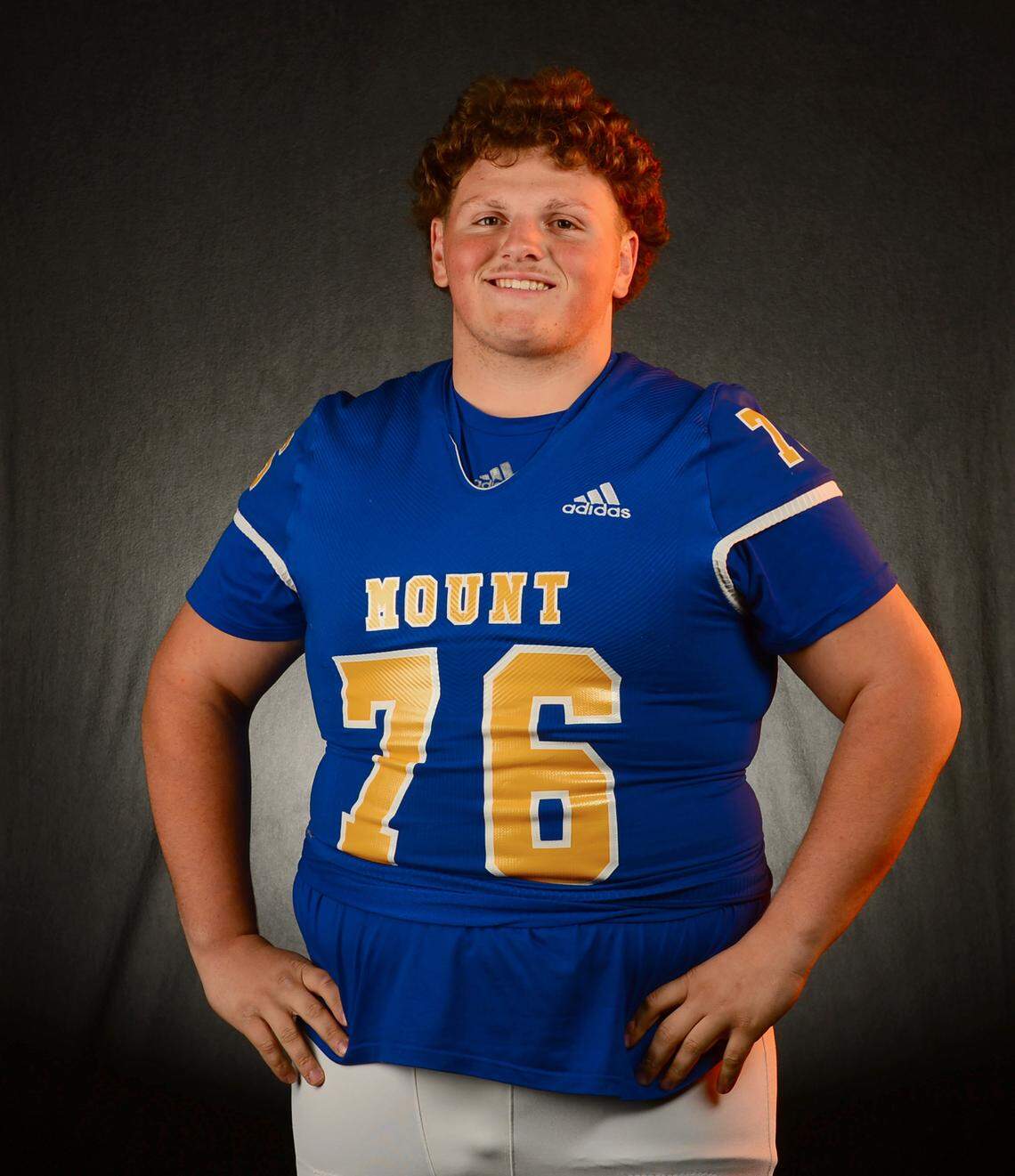 Mt. Pleasant Tigers offensive lineman Brandon Bevilacqua on Tuesday, December 9, 2025.