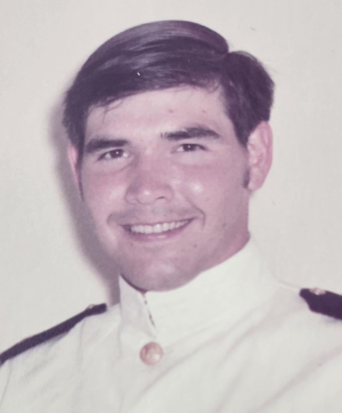 Jim Schulze on the day he was commissioned into the Navy in 1971. Schulze was on Eastern Flight 212 on Sept. 11, 1974 and was one of the 10 survivors of a crash that killed 72 people.