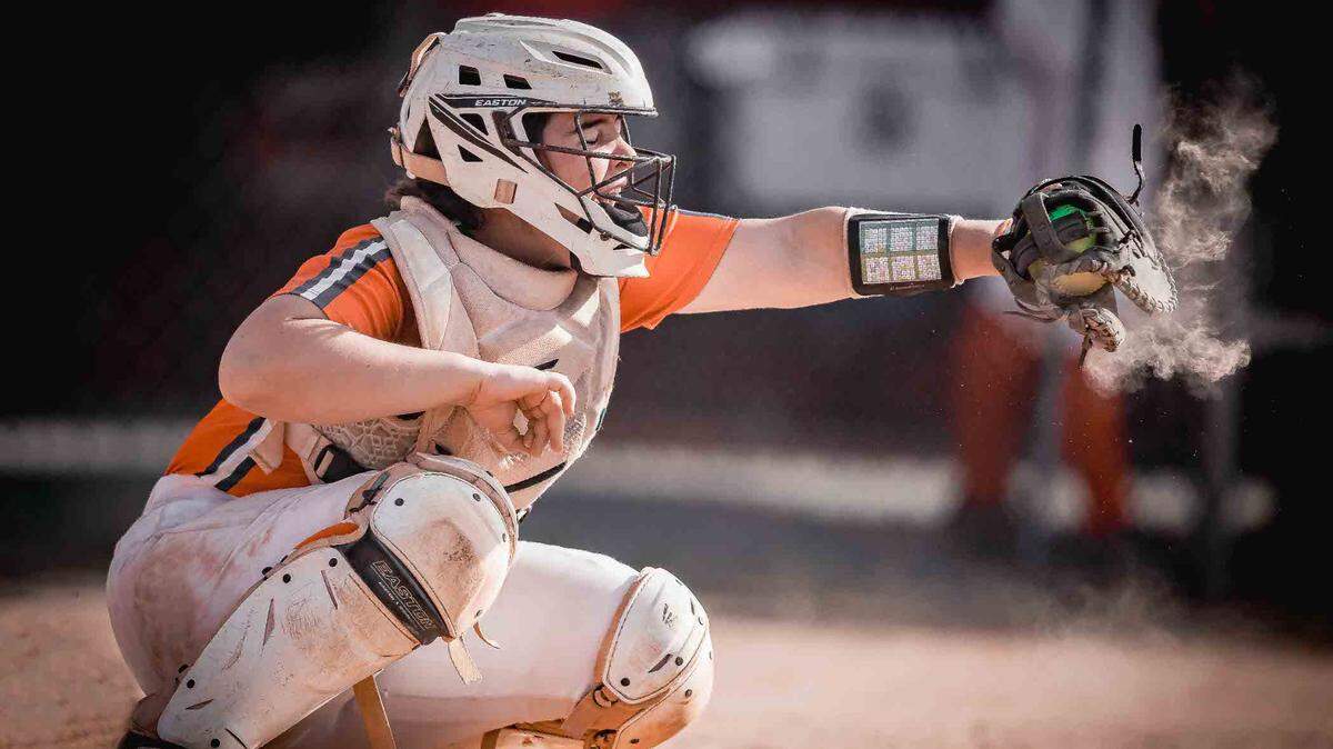Marvin Ridge (center) starts at the catcher position. South Meck would host Marvin Ridge in the 4th round Women’s Softball high school playoffs Friday May 20, 2022.