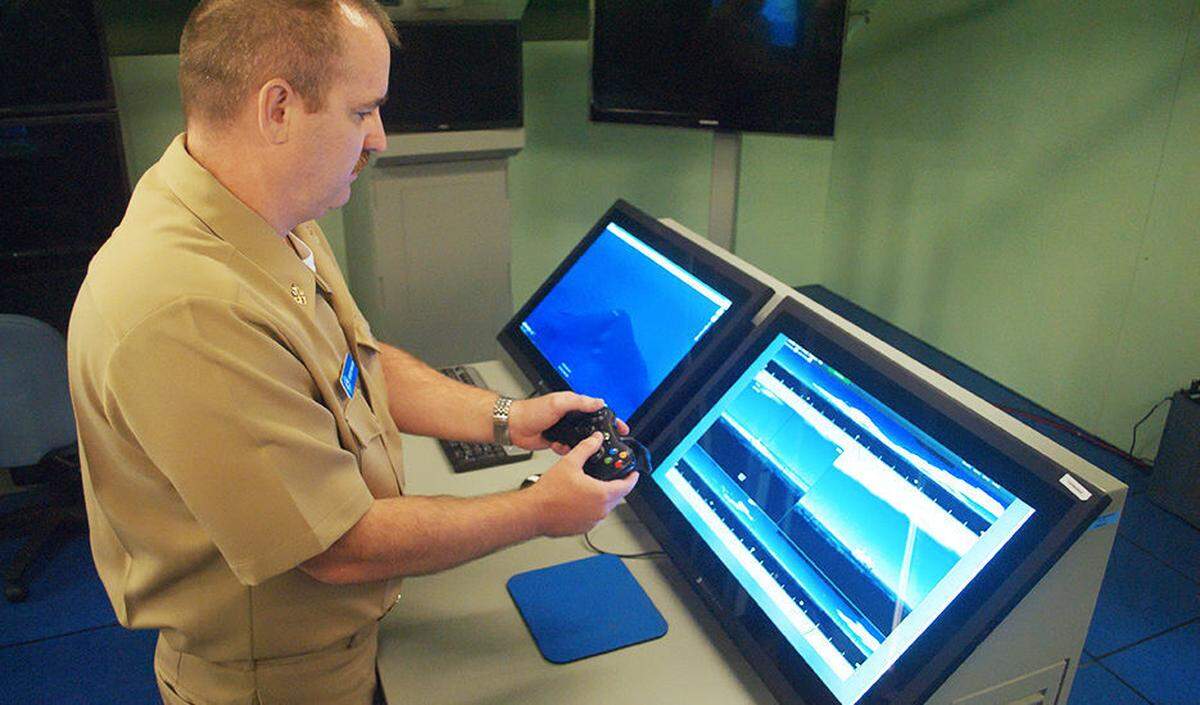 Navy researchers tested an Xbox controller. The USS Indiana’s new advanced periscope uses an Xbox controller to move its camera.
