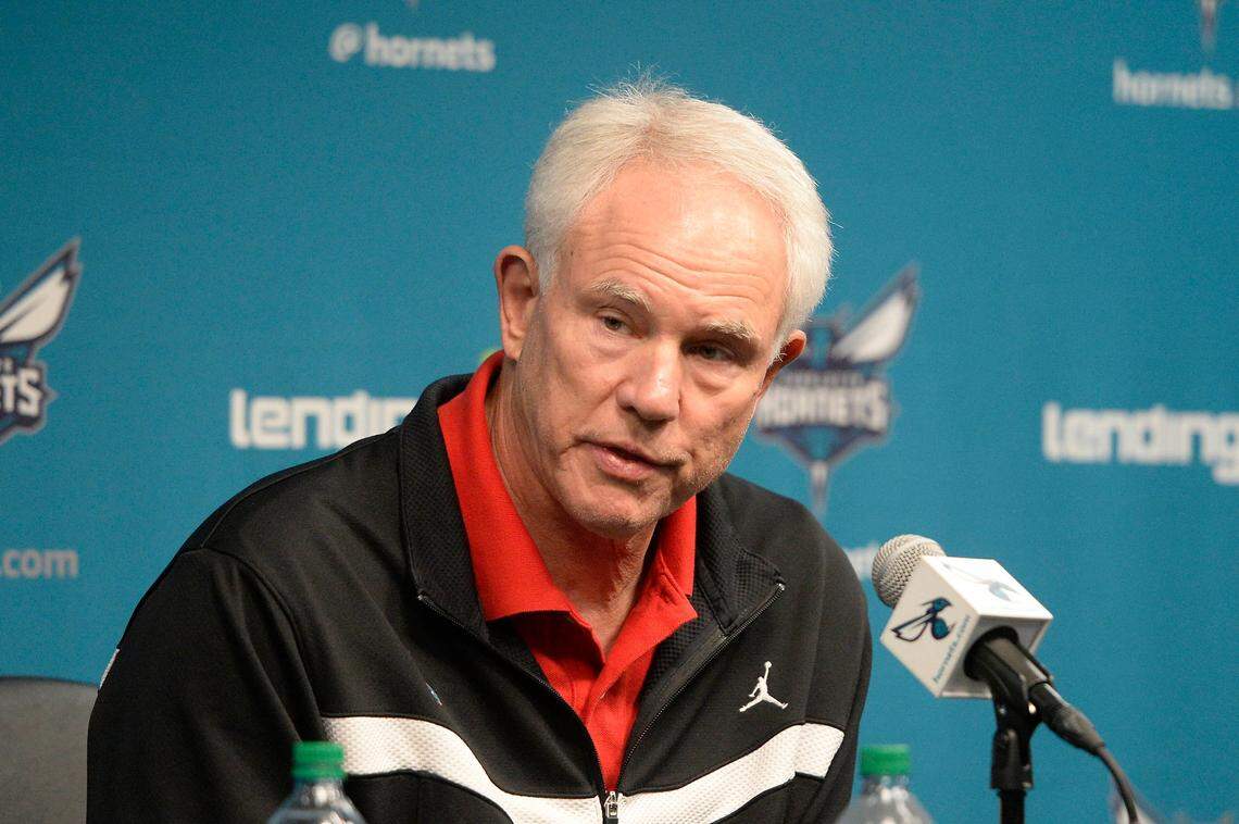 Charlotte Hornets President of Basketball Operations & General Manager Mitch Kupchak talks to the media about the upcoming 2018 NBA Draft during a press conference at Spectrum Center on Tuesday, June 19, 2018.