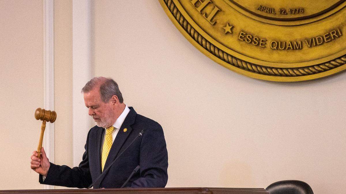 Senate President Pro Tempore Phil Berger adjourns the N.C. Senate May 16, 2023 in Raleigh.